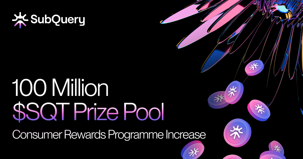 SubQuery Consumer Rewards Programme expands to 100M SQT with new dRPC rewards pool