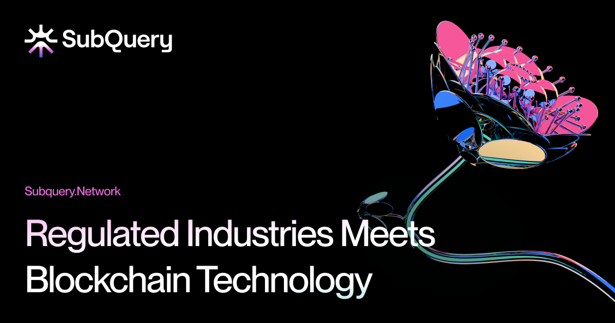 Header image for an article outlining the impact of blockchain technology on regulated industries.