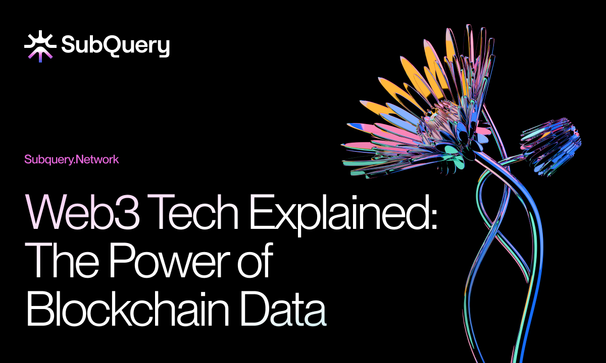 Header image for SubQuery article titled 'Web3 Tech Explained: The Power of Blockchain Data'.