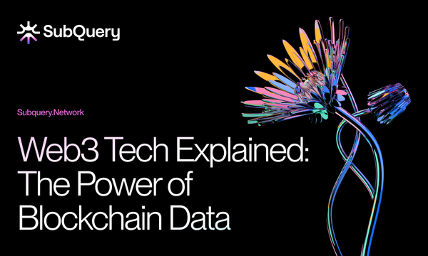 Header image for SubQuery article titled 'Web3 Tech Explained: The Power of Blockchain Data'.