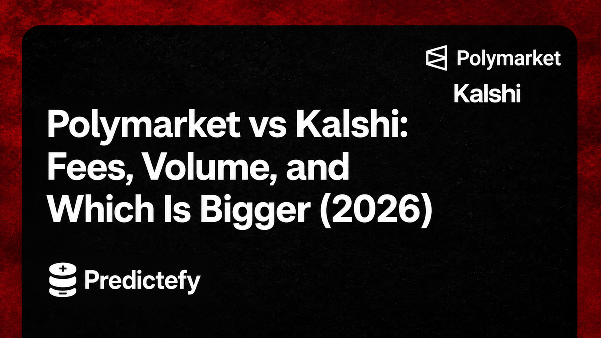 Polymarket vs Kalshi (2026): Fees, Volume, and Which Is Bigger