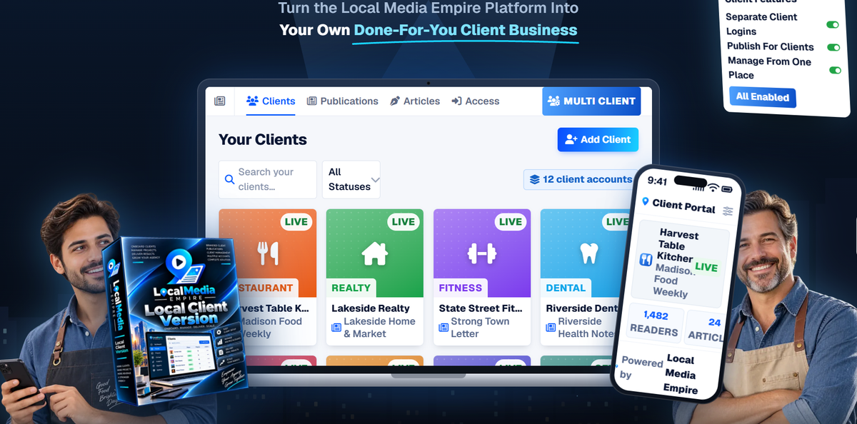 Transform Your Digital Agency: How the Local Media Empire Client Version Lets You Build a High-Ticket Local Media Business