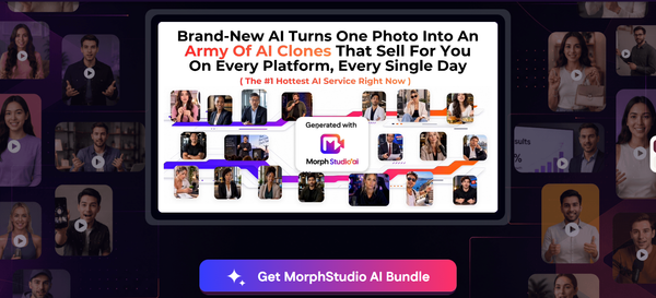 MorphStudio AI Bundle: Instantly create captivating AI influencer videos with lifelike talking heads—no camera, crew, or recurring fees required.