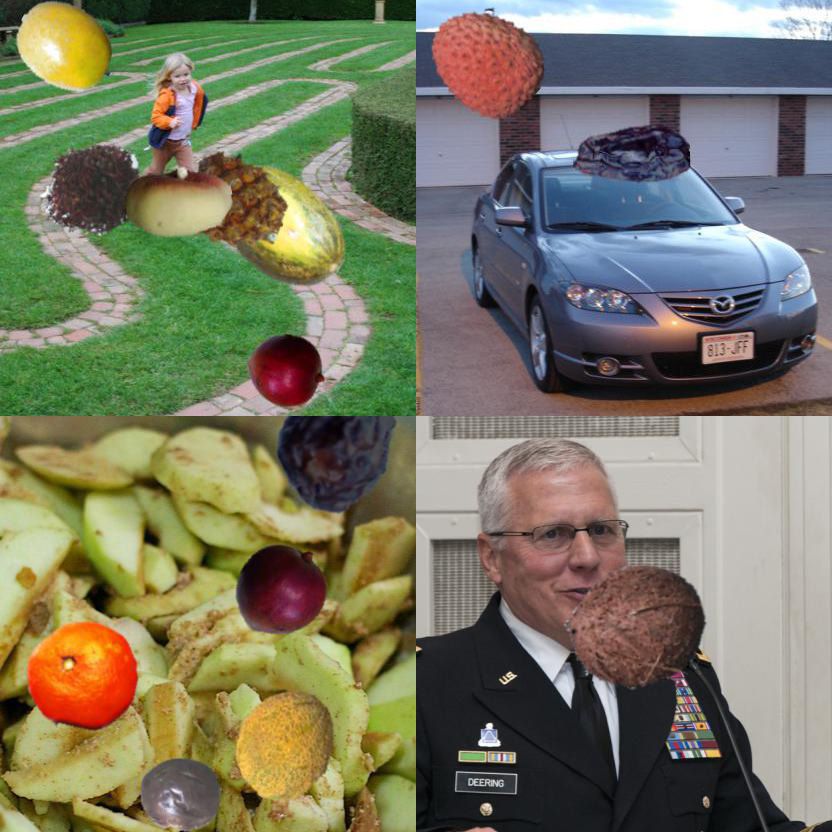 Example outputs from the synthetic dataset.