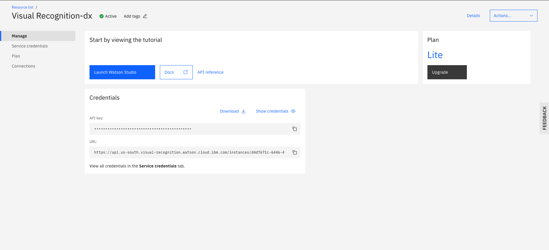 Then, select "Launch Watson Studio."