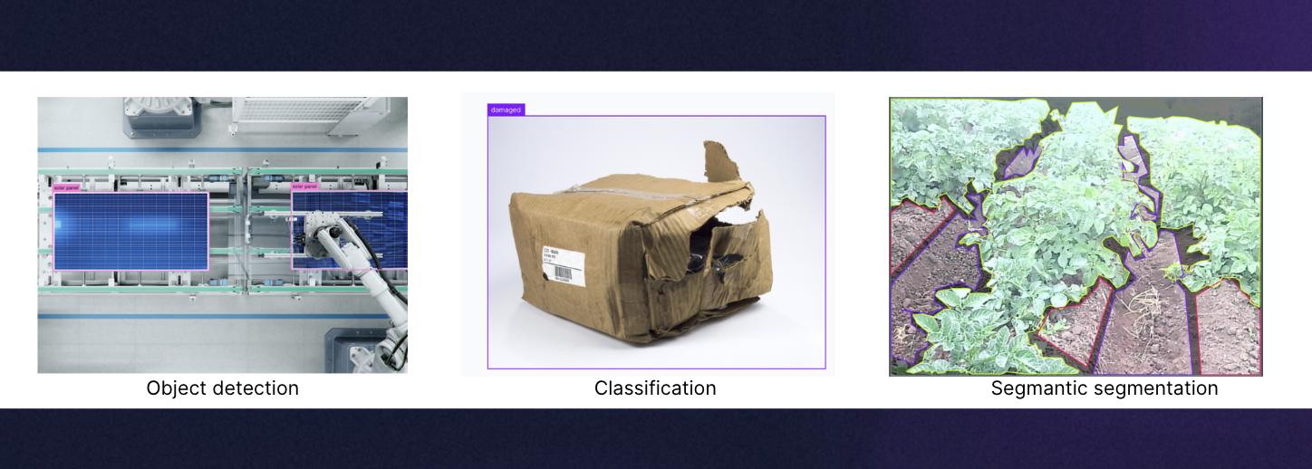object detection, classification, segmantic segmentation