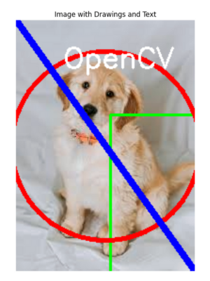 Image with drawings and text in OpenCV