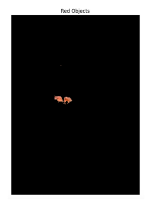 Red objects image in OpenCV