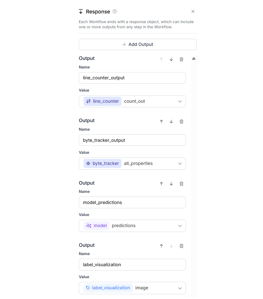 Output block configuration