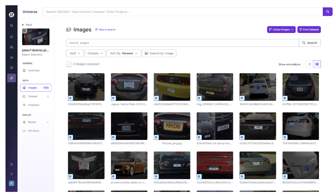 Images for computer vision