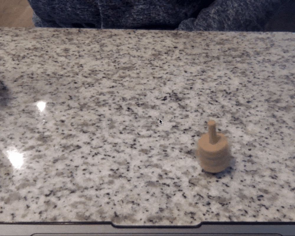 The Roboflow "Try with your Webcam" feature shows the Dreidel Project in realtime on Roboflow Universe.