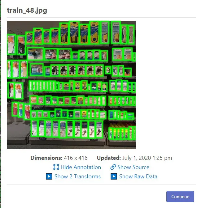 Roboflow matches images and their annotations.