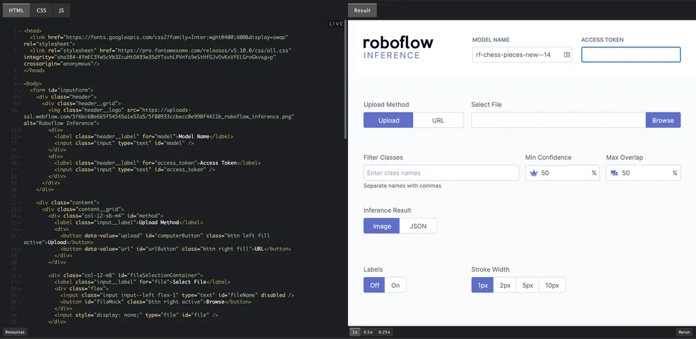 Roboflow inference web application