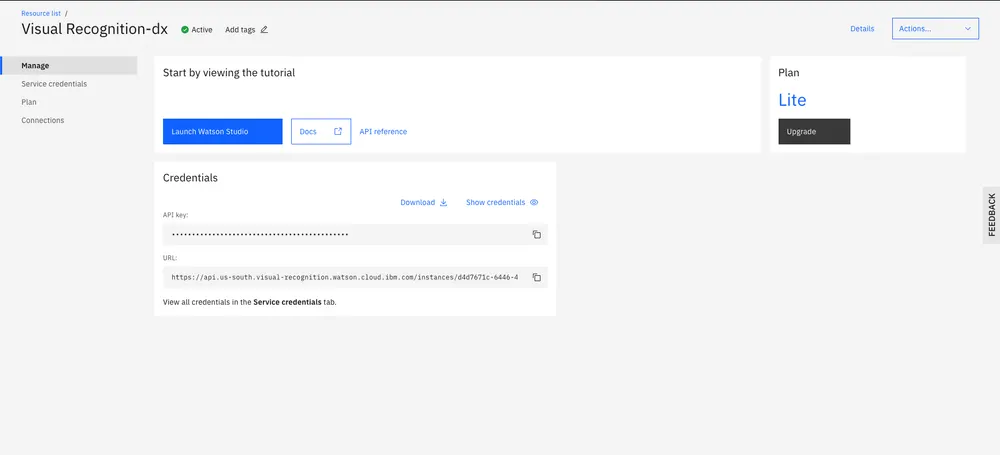 Then, select "Launch Watson Studio."