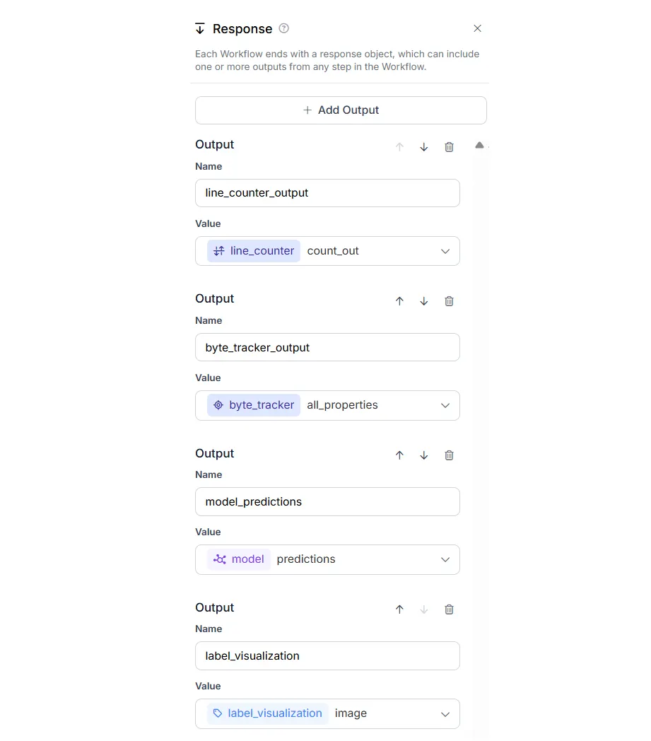 Output block configuration
