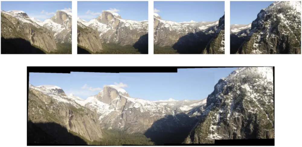 A collage of mountains with snow
Description automatically generated
