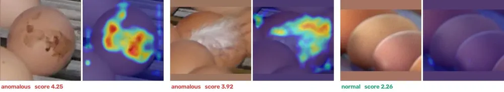 Egg crops and PatchCore heatmaps