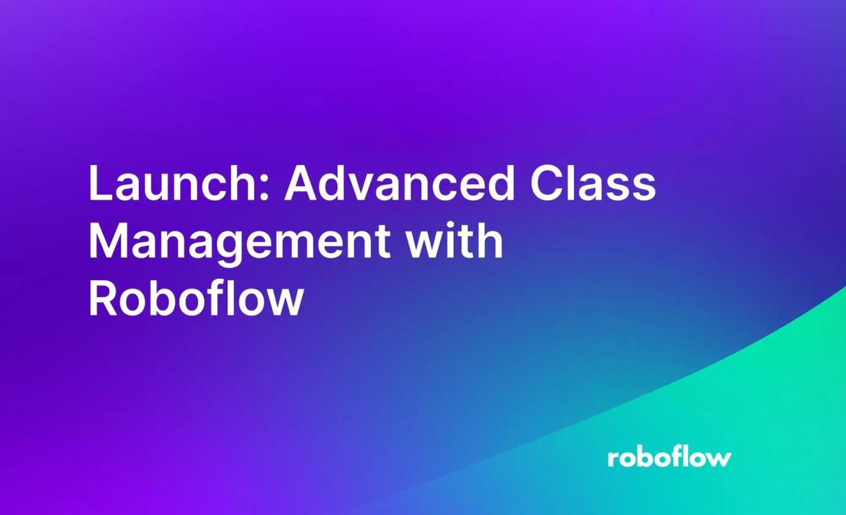 Launch: Advanced Class Management with Roboflow
