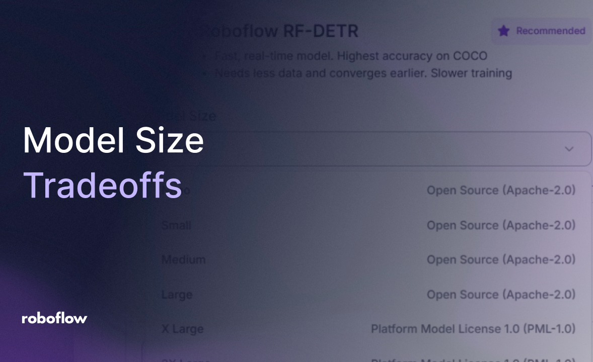 how to pick the right computer vision model size, model size tradeoffs