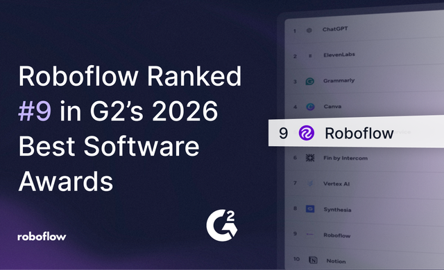 Roboflow Ranked #9 AI Product in G2’s 2026 Awards