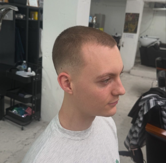 A customer from Cutters Barbershop in Hongdae