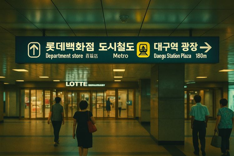 An image of outside Daegu Subway Station