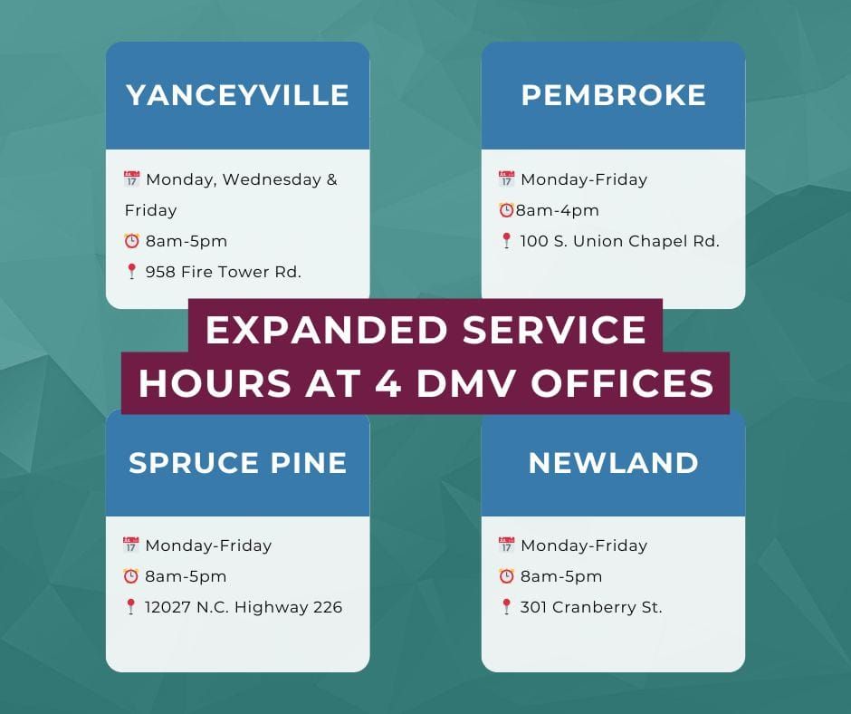 Yanceyville Driver License Office Open 3 Days a Week