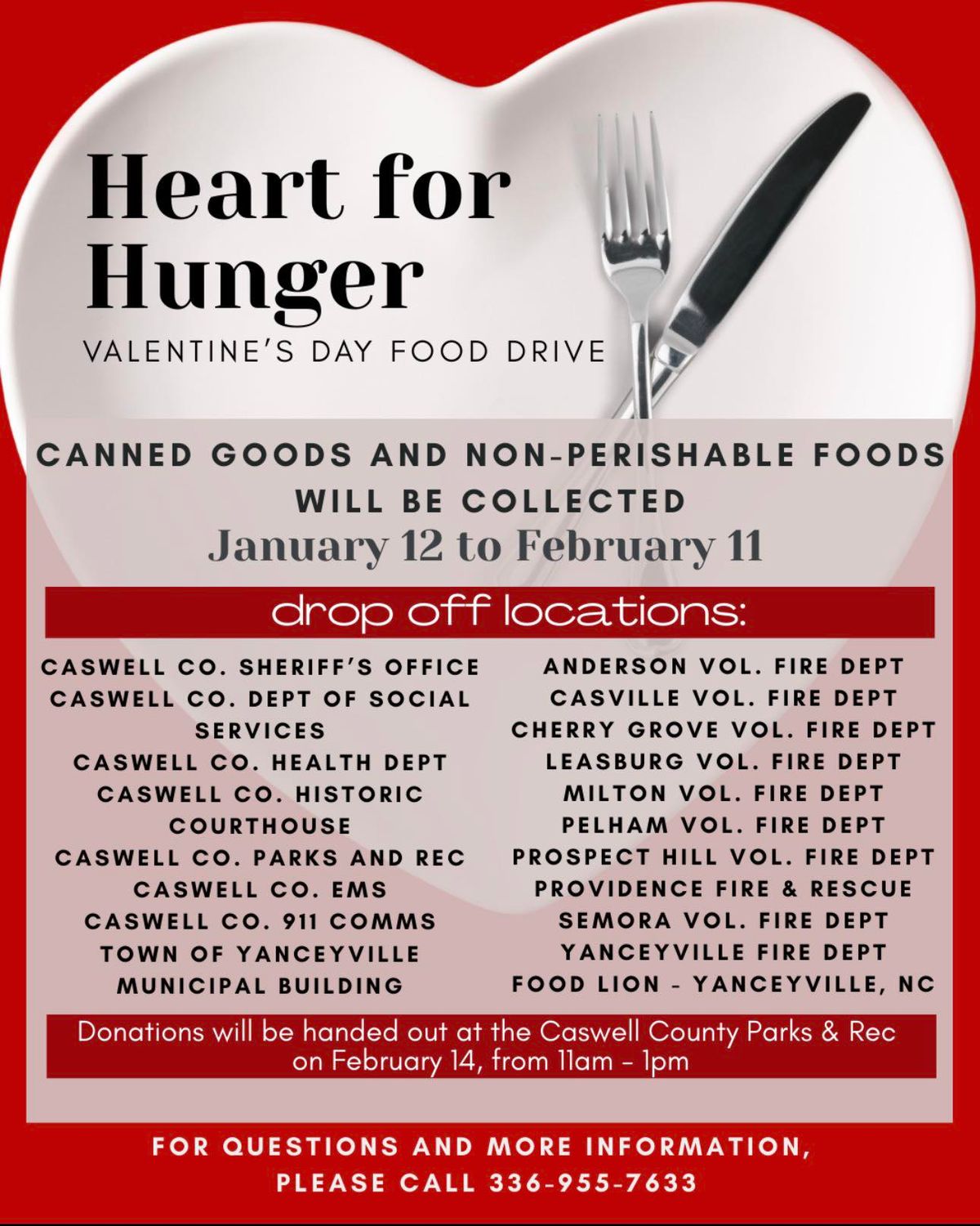 Heart for Hunger Food Drive