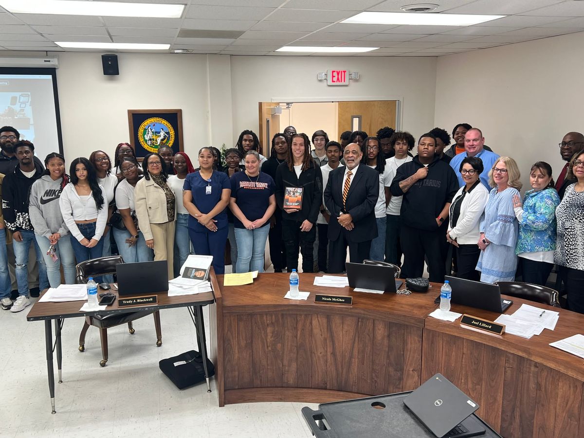 High School Indoor Track Team Recognized by School Board