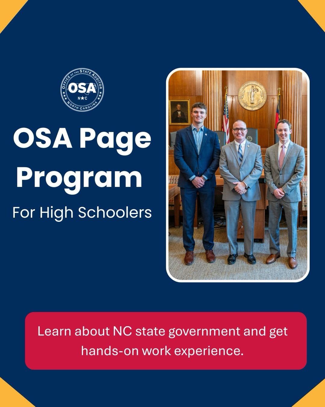 High School Juniors and Seniors Invited to Apply for State Auditor Page Program