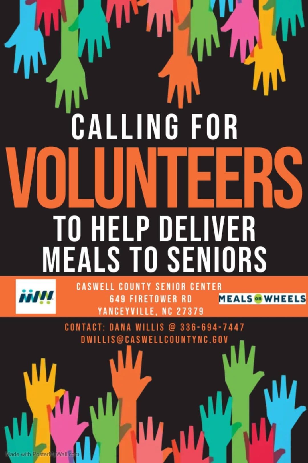 Meals on Wheels Volunteers Needed in Caswell County