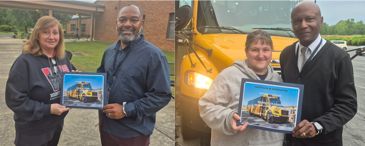 School District Announces April Bus Drivers of the Month