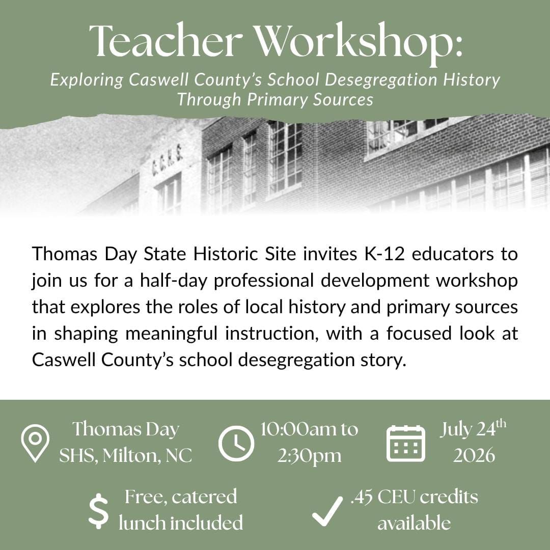 July Workshop Offers Educators Focused Look at Caswell's School Desegregation Story
