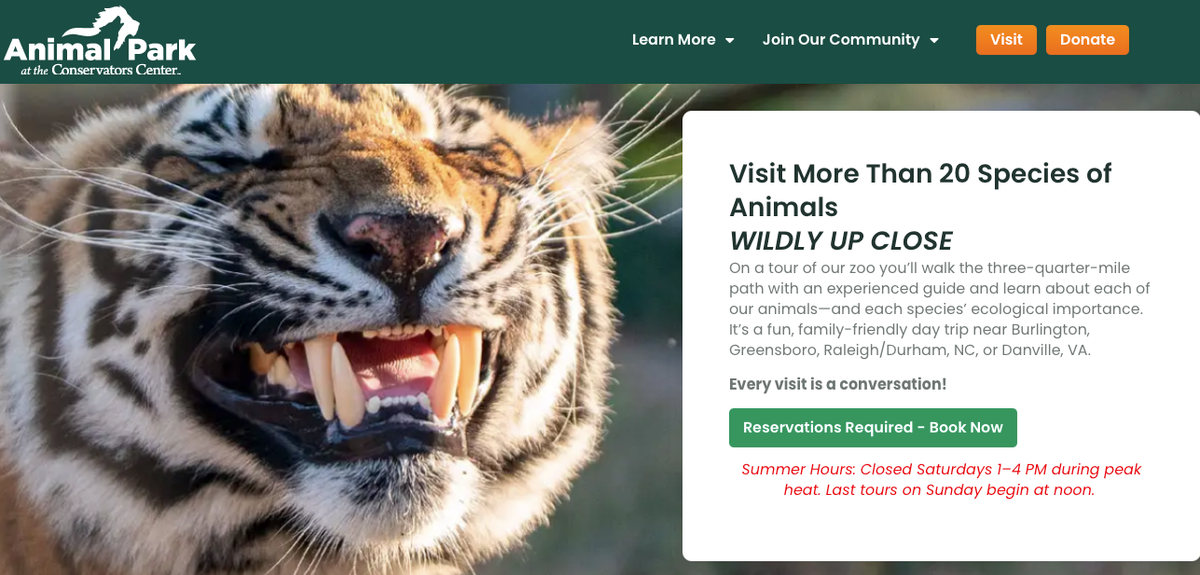 Animal Park Hosting Free Educator's Days August 11, 12