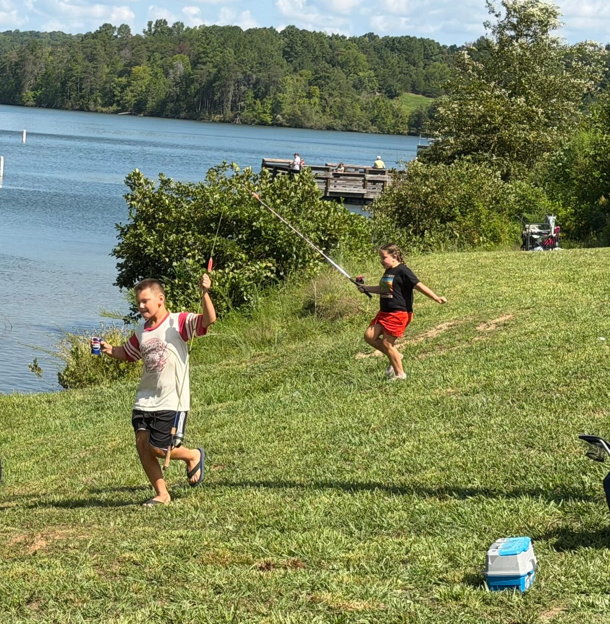 Kids Fish at Farmer Lake