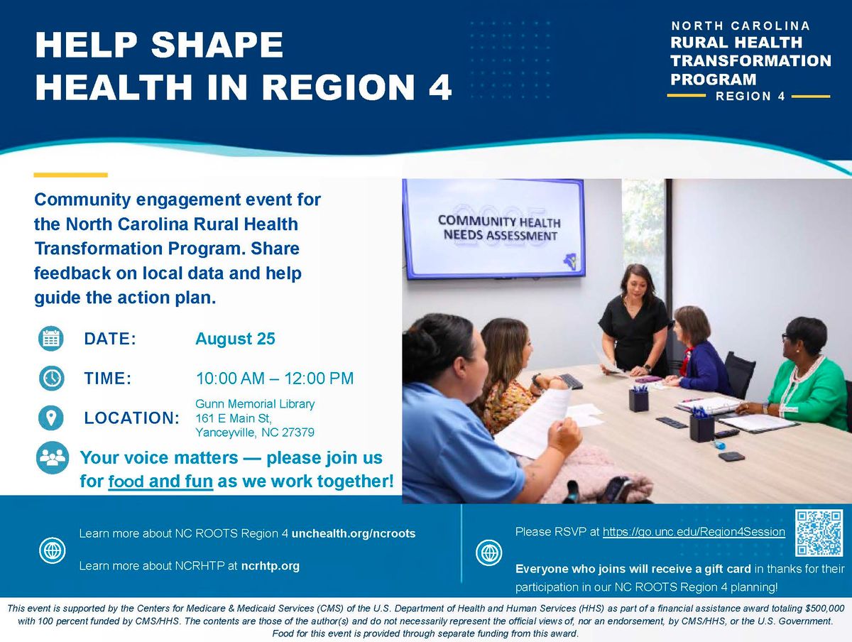 Caswell Invited to Inform Regional Action Plan Focused on Rural Health Transformation