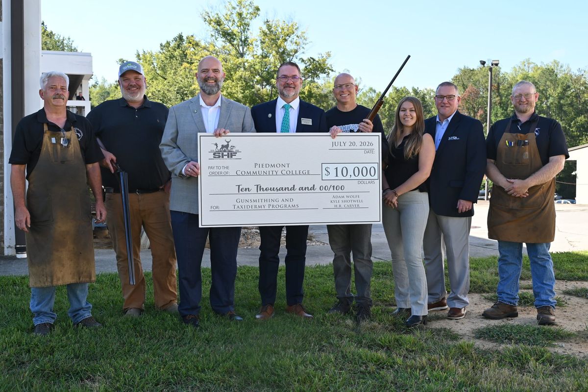 PCC Gunsmithing Program Receives $10,000 from Sportsman Heritage Foundation
