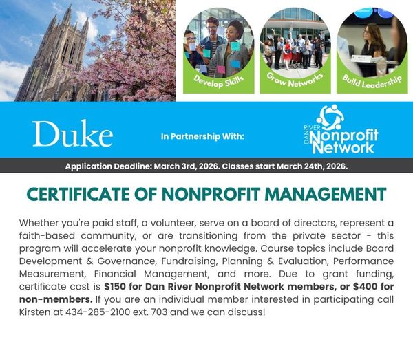 Nonprofit Management Certification Offered Locally