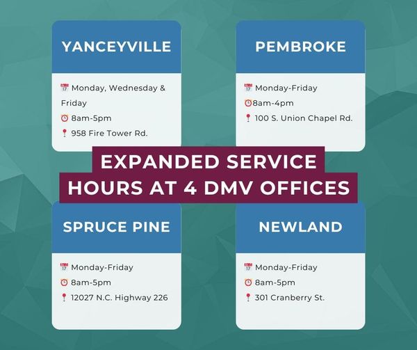 Yanceyville Driver License Office Open 3 Days a Week