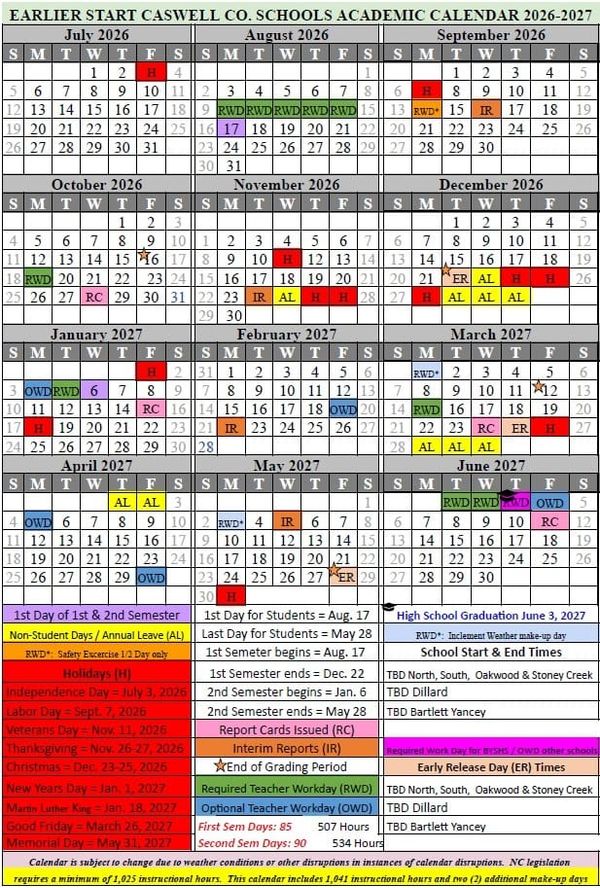 Early Start Considered for Fall, Make Up Days Announced