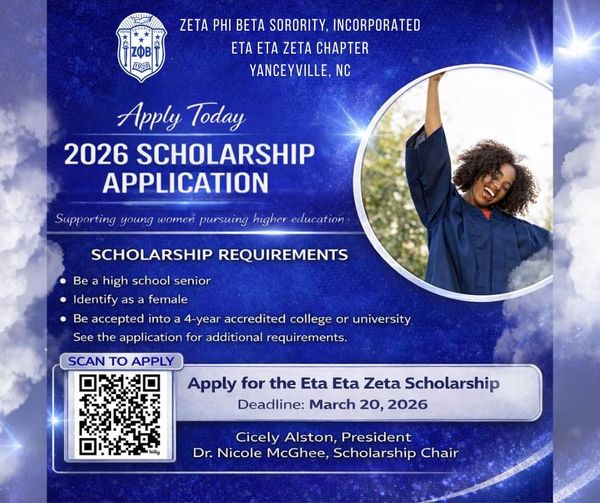 Eta Eta Zeta Scholarship Opens