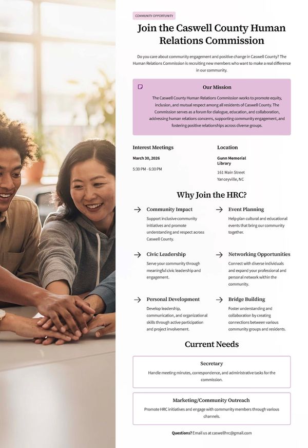 Human Relations Commission Looking for New Membership