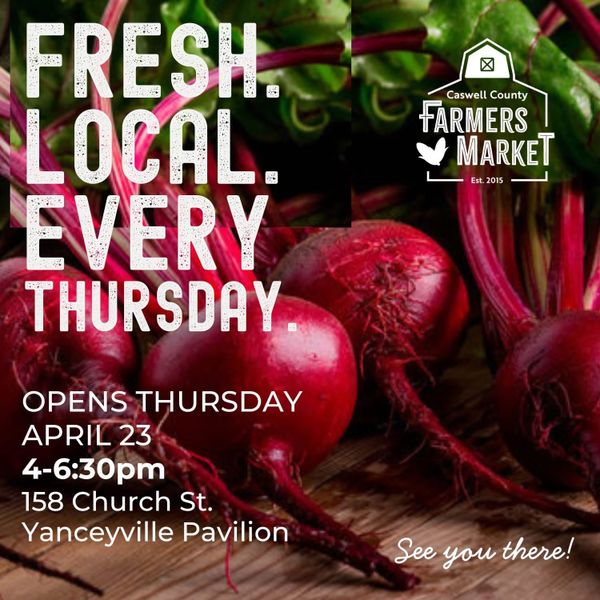 Caswell Farmers Market Opens for the Season April 23
