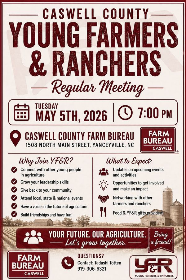 Young Farmers and Ranchers Invited to Farm Bureau May 5