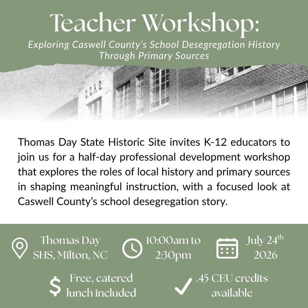 July Workshop Offers Educators Focused Look at Caswell's School Desegregation Story