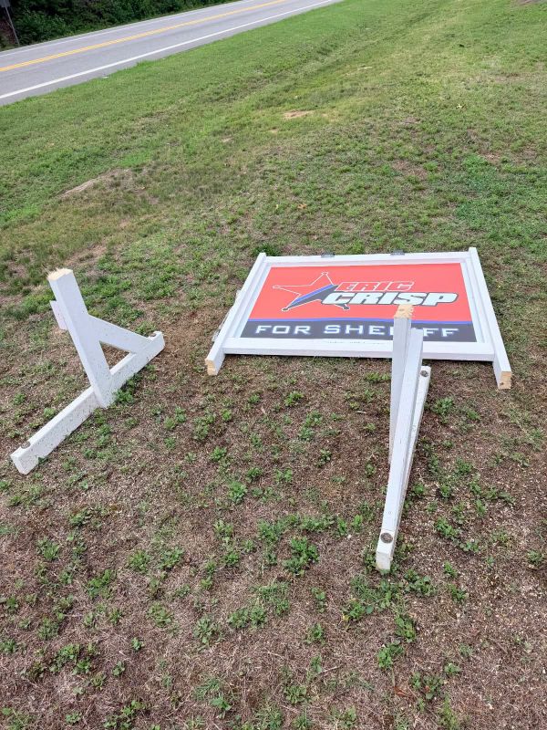 UPDATED: Officials Report Political Sign Cut Down by Store Employee