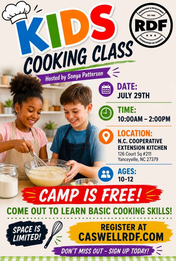 Kids Cooking Class July 29