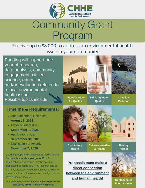 Grant Funding Available to Address Environmental Health Issues in the Community