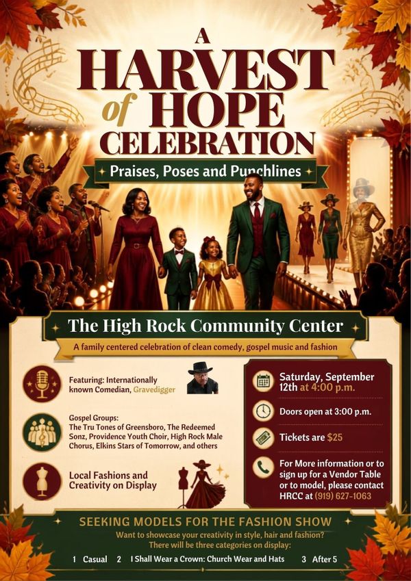 High Rock Community Center's Harvest of Hope Celebration Just One Week Away