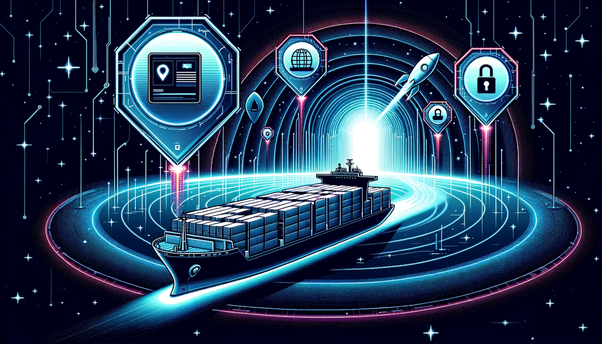 a container ship on a digital ocean defending against advertisements and trackers